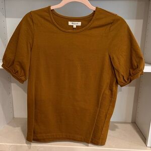 Madewell Short Sleeve Top in Mustard